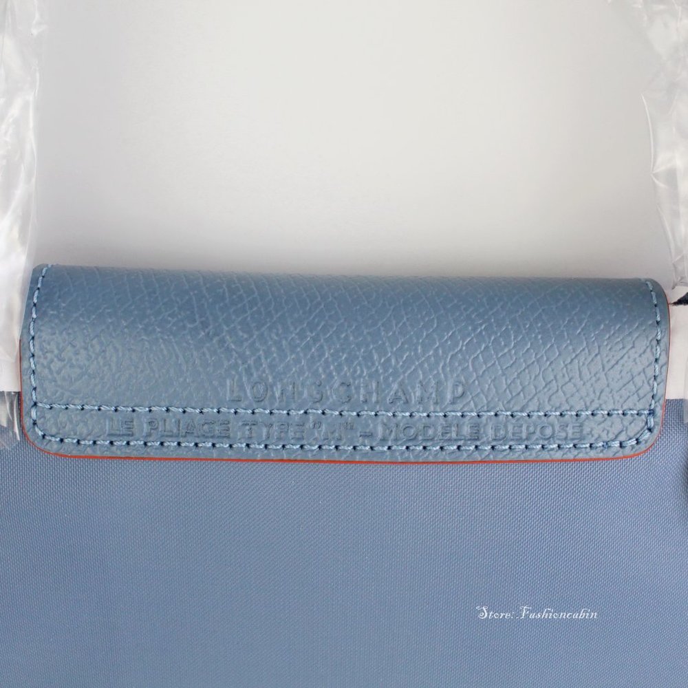 NWT LONGCHAMP Le Pliage Tote Bag, Blue/Mist - Picture 9 of 16